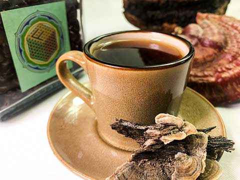 Medicinal Mushroom Coffee on grains : Reishi, Chaga & Turkey Tail Espresso